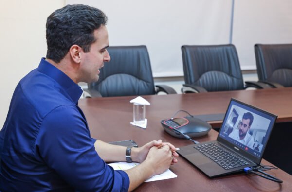 Lucas Ribeiro (governador) e Joaquim Fernandes (prefeito de Mamanguape)