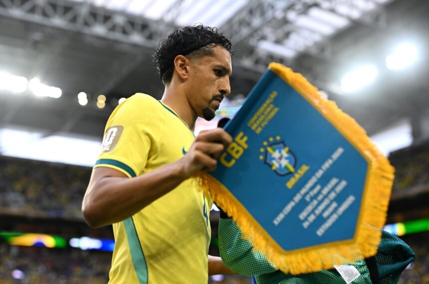 Marquinhos é o capitão da Seleção Brasileira na Copa do Mundo 2026 Créditos: Hannah Peters - FIFA/FIFA via Getty Images